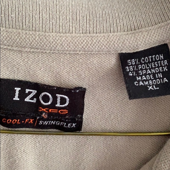 5 for $25 IZOD XL tan Polo shirt. Great condition - Picture 3 of 3